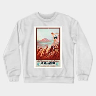 Le Val Andre France Vintage Poster 1930 Crewneck Sweatshirt